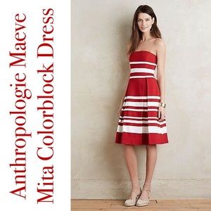 Anthropologie Maeve Mita Colorblock Dress